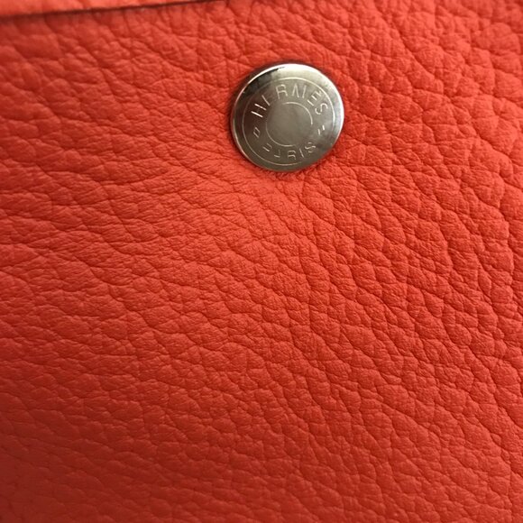 100% Authentic HERMES Garden Party 36 Handbag Orange Color w/ Palladium … - Picture 10 of 10